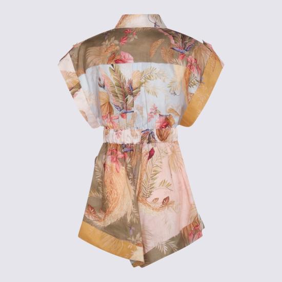  짐머만 점프수트 린넨  멀티컬러 - ZIMMERMANN