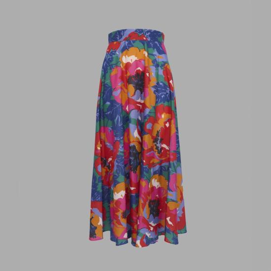  Loretta Caponi 롱 스커트 Nicoletta 스커트 와일드 오키드