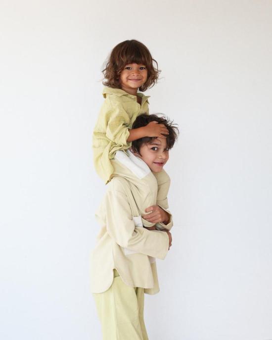  [키즈] Summer & Storm 트레이닝 상의 키즈 서머 앤 스톰 텍스처 버튼다운 레몬 옐로우 - OTHER BRANDS