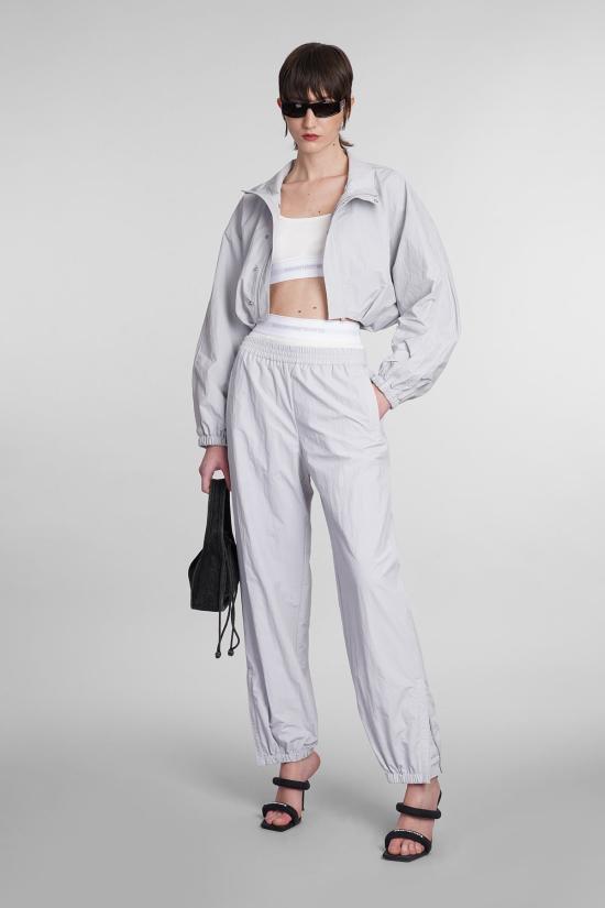  알렉산더 왕 스트레이트 팬츠 비저블 슬립 조거 팬츠 그레이 - ALEXANDER WANG