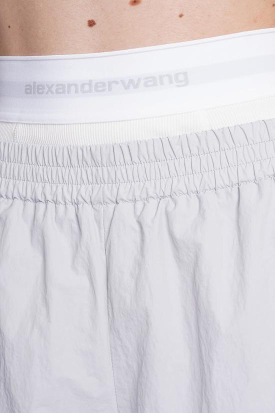  알렉산더 왕 스트레이트 팬츠 비저블 슬립 조거 팬츠 그레이 - ALEXANDER WANG