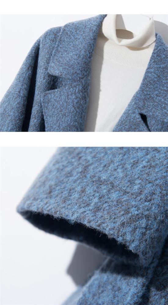  오퓨전 코트 벨티드 야크 울  옐로우 - OPUSION