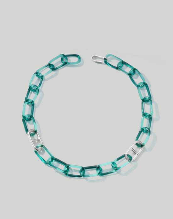  제인 다렌스부르그 목걸이/팬던트 제인 다렌스버그 틸 오벌 앤 마리너 링크 체인 목걸이 실버/틸