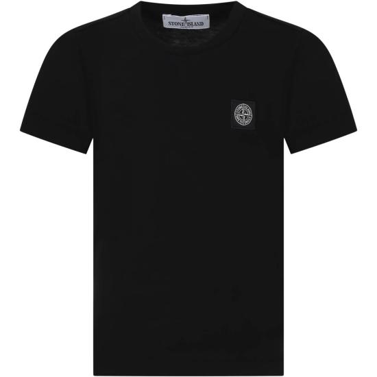  [키즈] 스톤 아일랜드 티셔츠 키즈  로고 티셔츠 블랙
