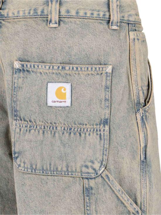  칼하트 데님 팬츠 카하트 브랜든 스트레이트 진 퍼그드 블루/레더 - CARHARTT