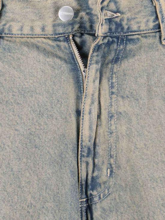  칼하트 데님 팬츠 카하트 브랜든 스트레이트 진 퍼그드 블루/레더 - CARHARTT