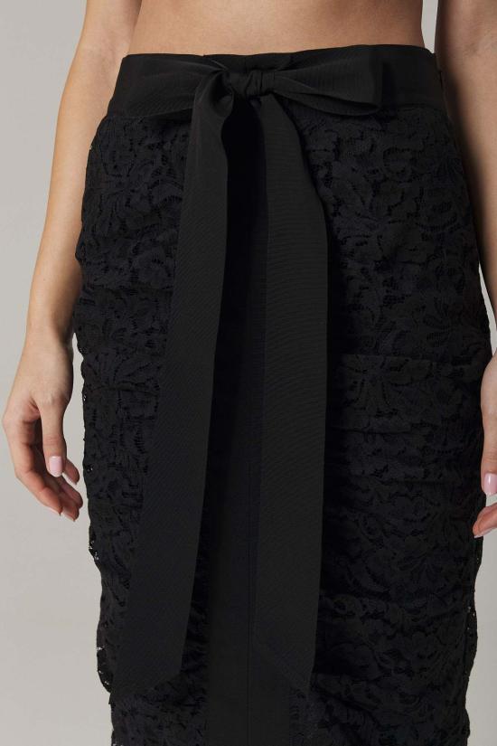  Santicler 롱 스커트 산티클러 카티아 레이스 스커트 블랙 - OTHER BRANDS