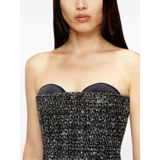  디젤 블라우스 탑 그레이/블랙 - DIESEL