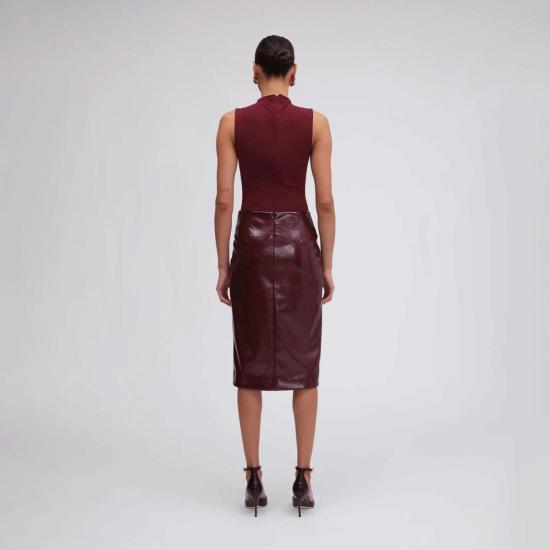  Ronny Kobo 바디수트 티셔츠 로니 코보 리타 보디수트 옥스블러드 - OTHER BRANDS