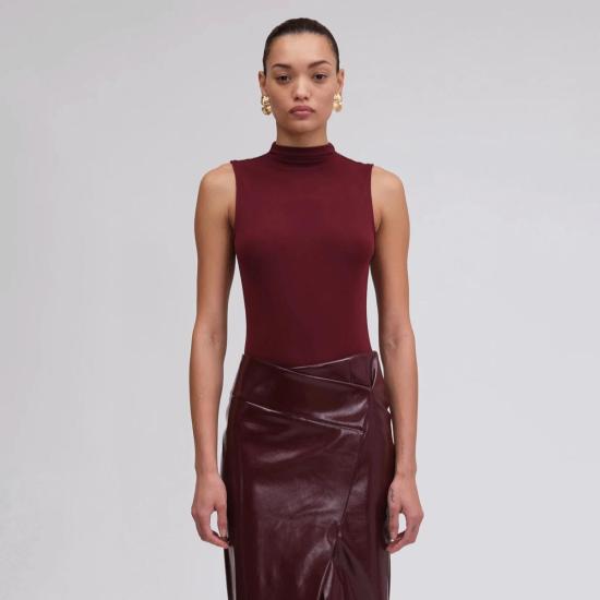  Ronny Kobo 바디수트 티셔츠 로니 코보 리타 보디수트 옥스블러드