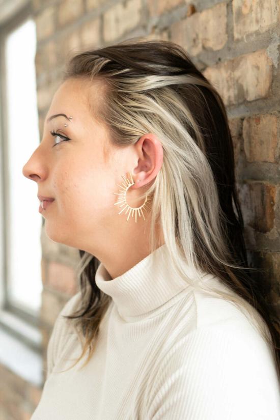  페어 아니타 이어링 선 빔즈 후프스 - FAIR ANITA