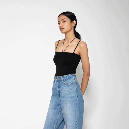  Determ; 민소매 티셔츠 디텀 콜라겐 멀티웨이 캐미솔 블랙 - OTHER BRANDS