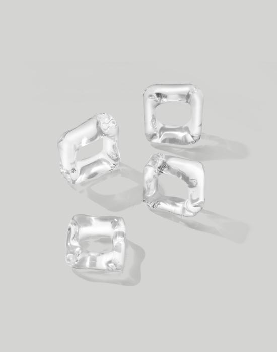  제인 다렌스부르그 반지 제인 다렌스버그 글래스 큐브 밴드 - JANE DARENSBOURG