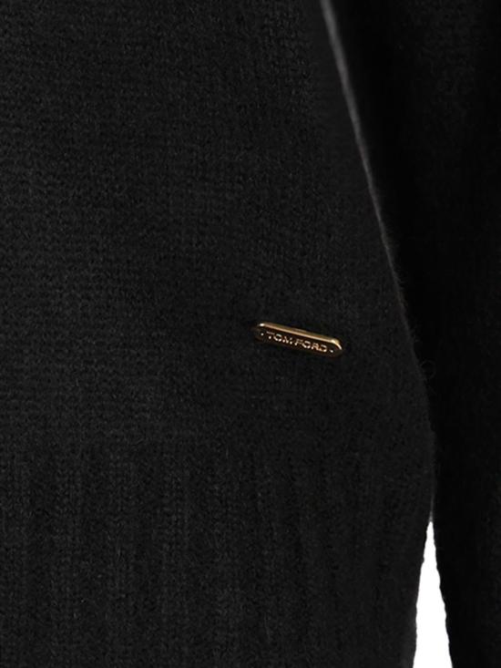  톰포드 폴로 티셔츠 톰 포드 캐시미어 및 실크 폴로 셔츠 블랙 - TOMFORD