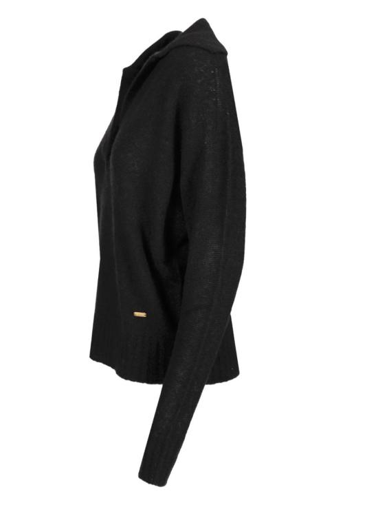  톰포드 폴로 티셔츠 톰 포드 캐시미어 및 실크 폴로 셔츠 블랙 - TOMFORD