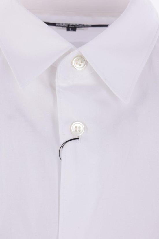  꼼데가르송 긴팔 셔츠 Comme Des Garçons 컷아웃 곡선 밑단  화이트 - COMME DES GARCONS