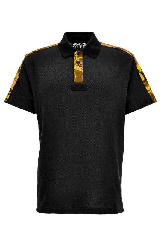  베르사체 폴로 티셔츠 진 쿠튀르 폴로 블랙
