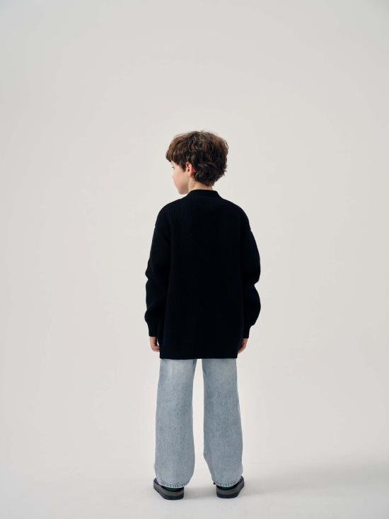  [키즈] Main Story 풀오버 키즈 메인 스토리 오버사이즈 가디건 블랙 - OTHER BRANDS