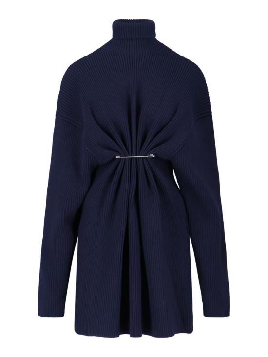  발렌시아가 미디 원피스 니트 미디 드레스 블루