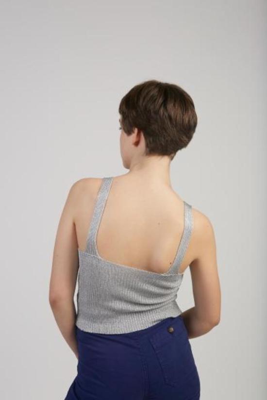  팔로마울 민소매 티셔츠 팔로마 울 시아푸 루렉스 니트 탑 실버 - PALOMA WOOL