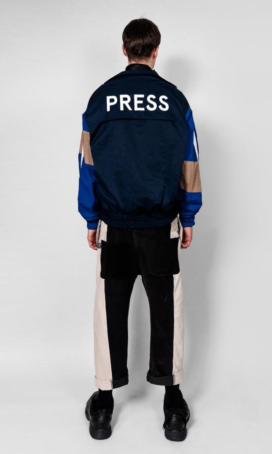  M Press 봄버 자켓 Press 윈드브레이커 재킷 블루 - OTHER BRANDS