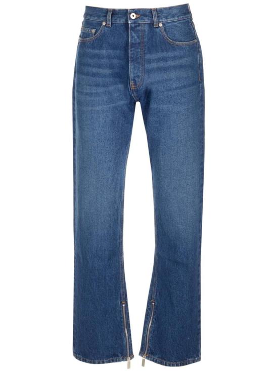  오프화이트 데님 팬츠 스트레이트 진 블루