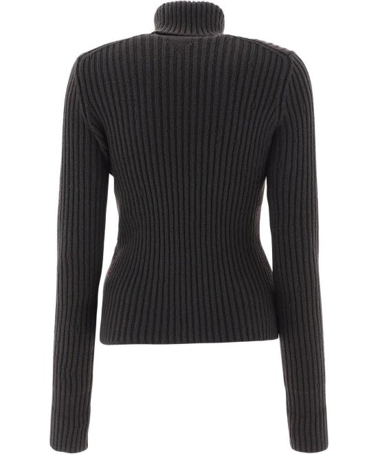  보테가베네타 터틀넥 보테가 베네타 골지 니트  점퍼 브라운 - BOTTEGA VENETA