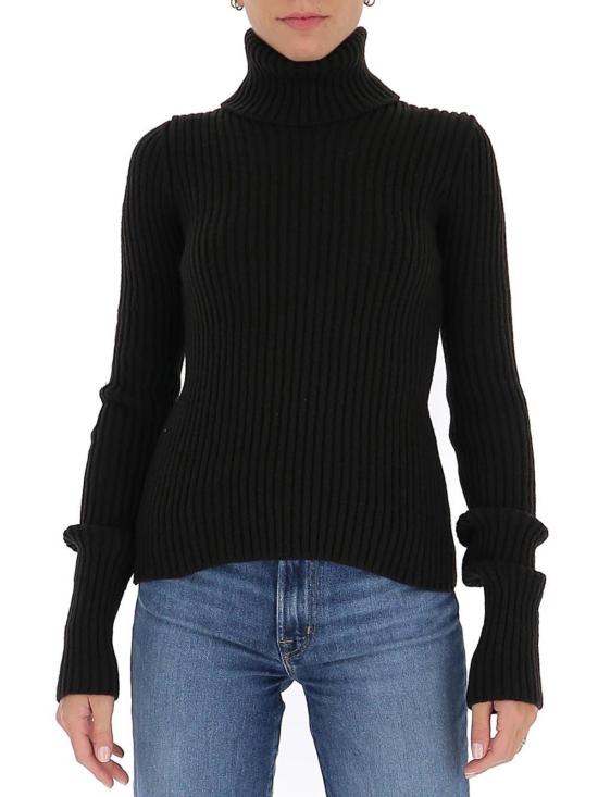  보테가베네타 터틀넥 보테가 베네타 골지 니트  점퍼 브라운 - BOTTEGA VENETA