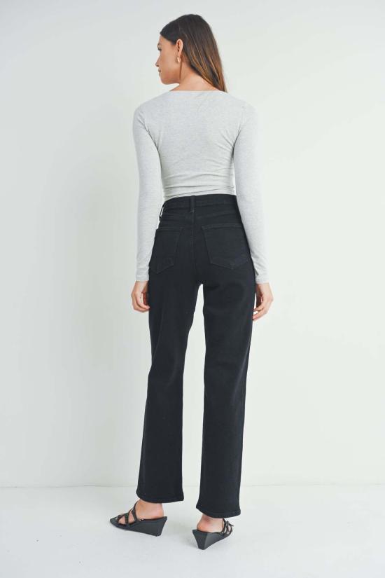  저스트 블랙 데님 데님 팬츠 울트라 하이 대디 진 미디엄 데님/버블검/블랙 - JUST BLACK DENIM