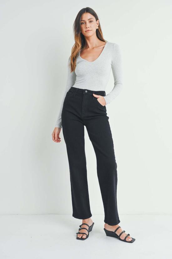  저스트 블랙 데님 데님 팬츠 울트라 하이 대디 진 미디엄 데님/버블검/블랙 - JUST BLACK DENIM