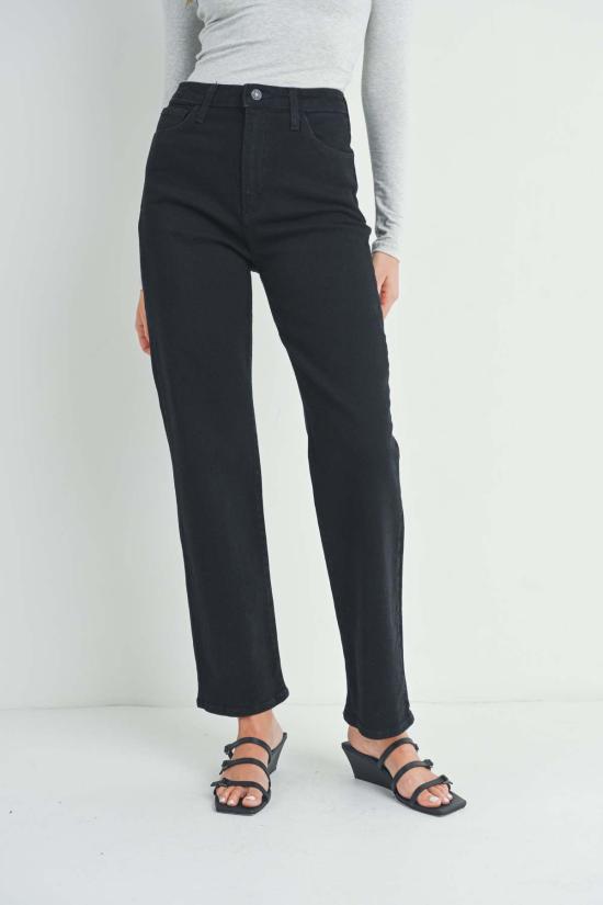  저스트 블랙 데님 데님 팬츠 울트라 하이 대디 진 미디엄 데님/버블검/블랙 - JUST BLACK DENIM