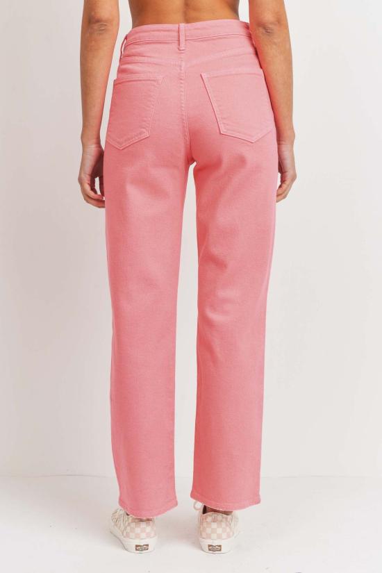  저스트 블랙 데님 데님 팬츠 울트라 하이 대디 진 미디엄 데님/버블검/블랙 - JUST BLACK DENIM