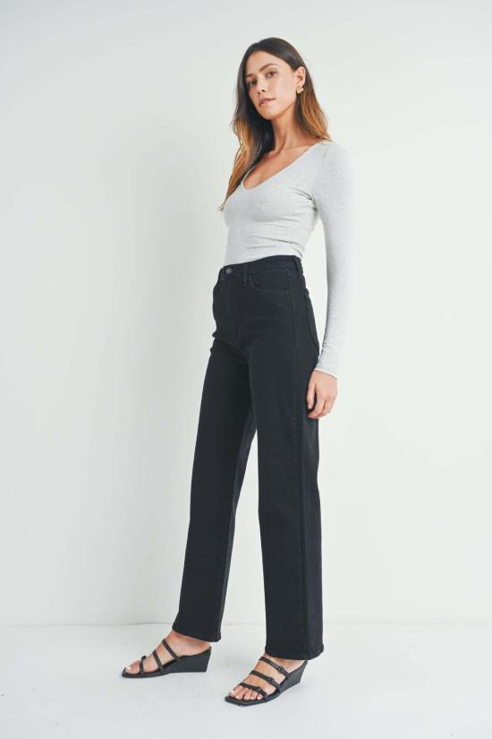  저스트 블랙 데님 데님 팬츠 울트라 하이 대디 진 미디엄 데님/버블검/블랙 - JUST BLACK DENIM