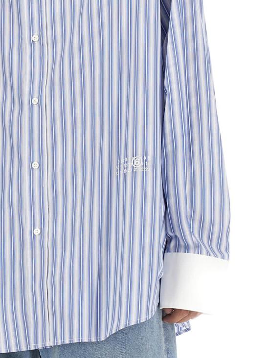  MM6 메종마르지엘라 셔츠 Mm6 메종 마르지엘라 오버사이즈 핏  아주르 - MM6 MAISON MARGIELA