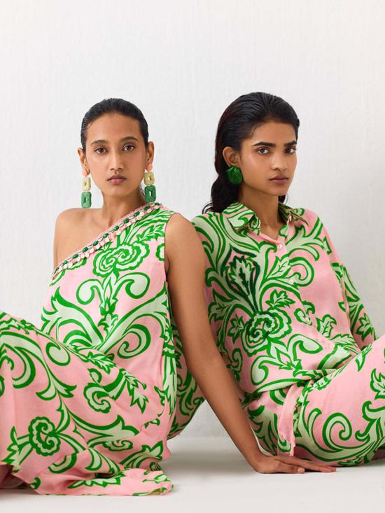  IKKIVI 셔츠 Ikkivi 라파즈 셔츠&팬츠 세트 핑크 - IKKIVI