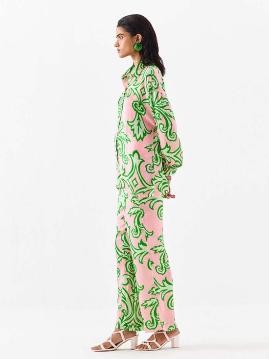  IKKIVI 셔츠 Ikkivi 라파즈 셔츠&팬츠 세트 핑크 - IKKIVI