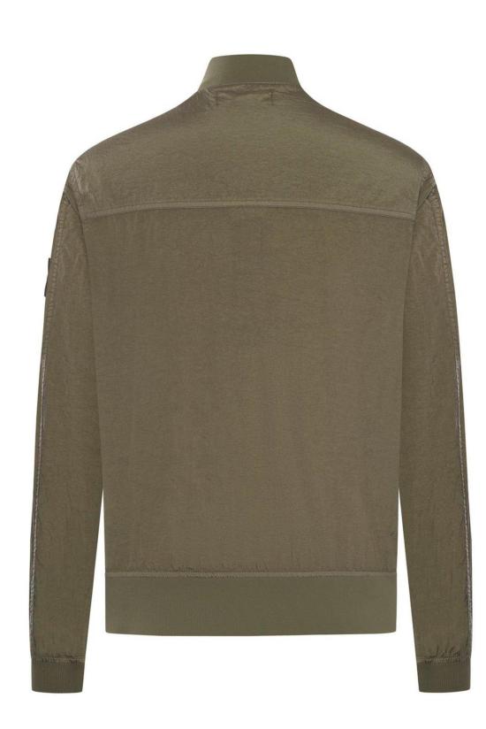  스톤 아일랜드 자켓 로고 패치 지퍼 재킷 (녹색) - STONE ISLAND