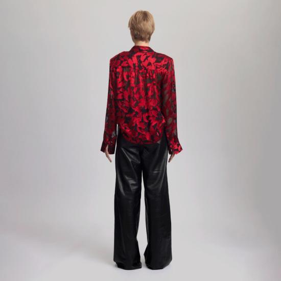  게스투즈 블라우스 Gestuz Elva 셔츠 Red Leaves - GESTUZ