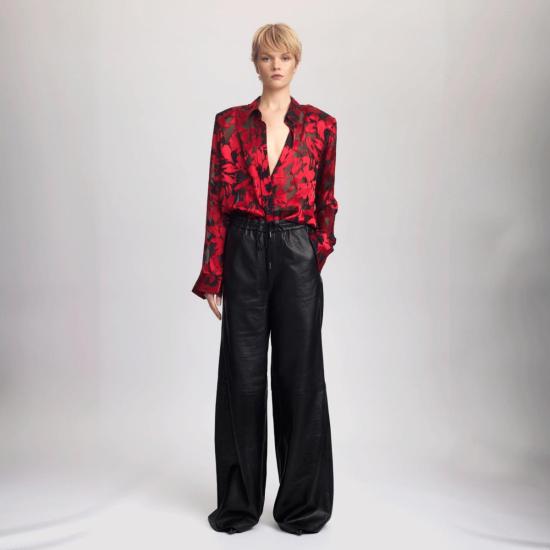  게스투즈 블라우스 Gestuz Elva 셔츠 Red Leaves - GESTUZ