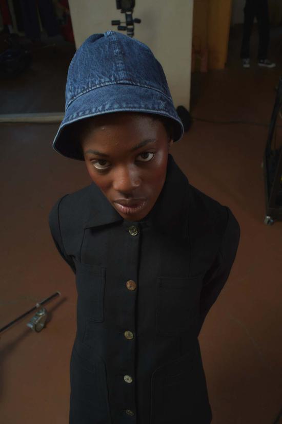  마리아 스탠리 모자 베티루 햇 데님