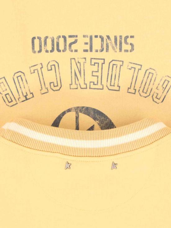  골든구스 반팔 티셔츠 골든 구스 로고 티셔츠 (노란색) - GOLDEN GOOSE