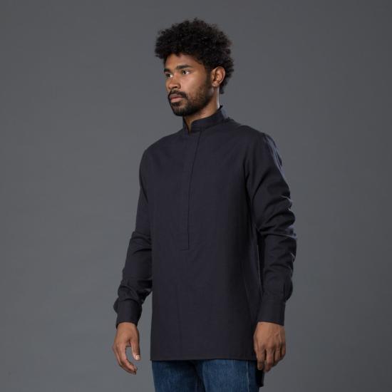  Deveaux 긴팔 셔츠 드보 플란넬 튜닉 - DEVEAUX