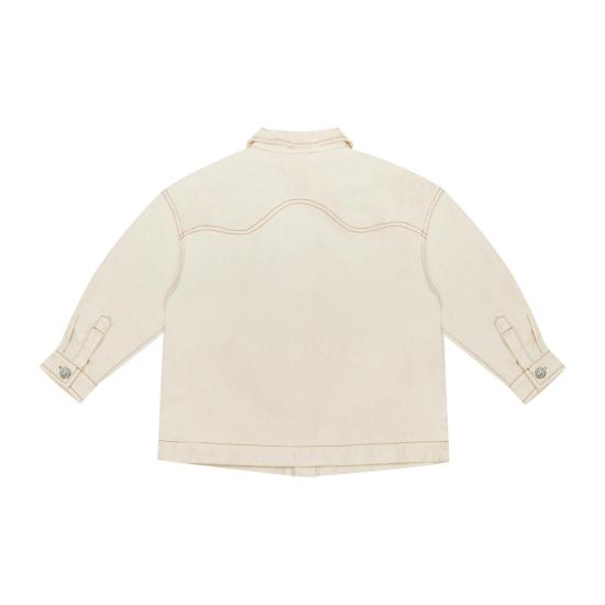  [키즈] 더뉴소사이어티 셔츠 키즈 뉴 소사이어티 로우 데님 키즈 오버셔츠 바닐라 - THE NEW SOCIETY