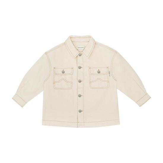  [키즈] 더뉴소사이어티 셔츠 키즈 뉴 소사이어티 로우 데님 키즈 오버셔츠 바닐라
