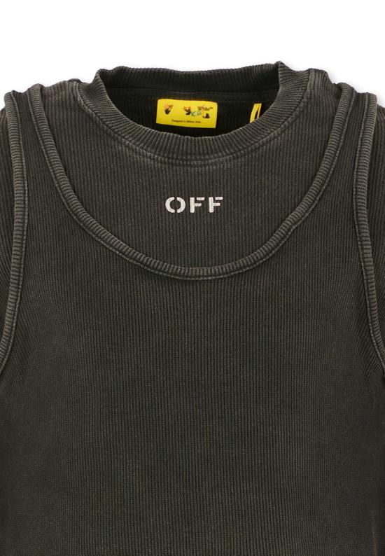  오프화이트 긴팔 티셔츠 그레이 티셔츠 그레이 - OFF WHITE