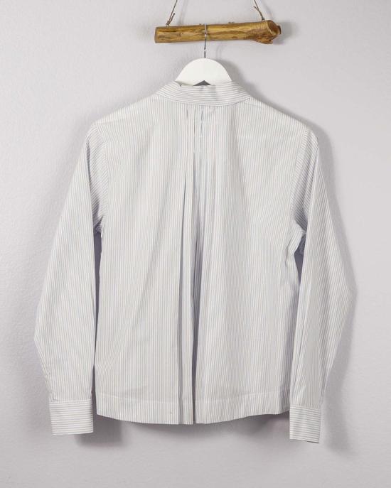  Mona Thalheimer 셔츠 모나 탈하이머 줄리아 플리츠 백 버튼다운 셔츠 화이트/탠/블루 - OTHER BRANDS