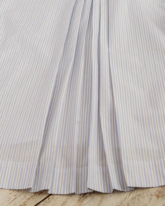  Mona Thalheimer 셔츠 모나 탈하이머 줄리아 플리츠 백 버튼다운 셔츠 화이트/탠/블루 - OTHER BRANDS