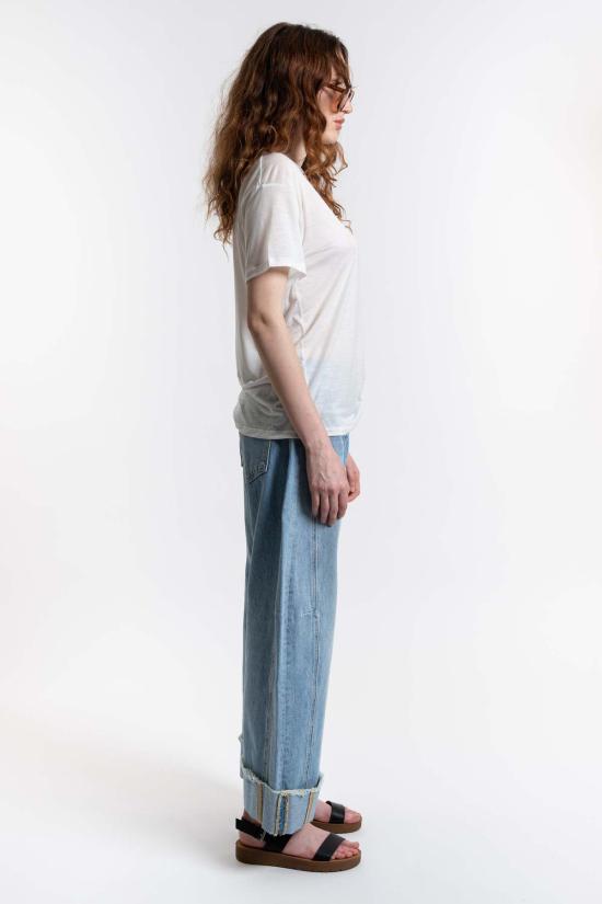  베이스레인지 반팔 티셔츠 루즈 티 언다이드 - BASERANGE