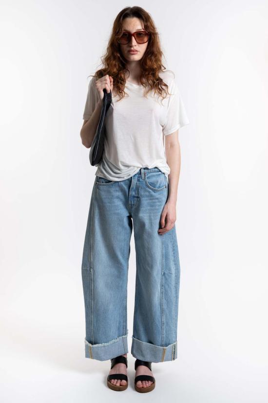  베이스레인지 반팔 티셔츠 루즈 티 언다이드 - BASERANGE