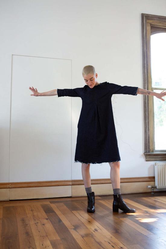  Erica Tanov 숏 원피스 에리카 타노프 시그니처 라이 드레스 데님 - OTHER BRANDS